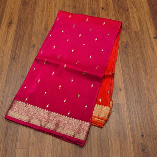 PREMIUM HO SILK SAREE WITH MIROR WORK
