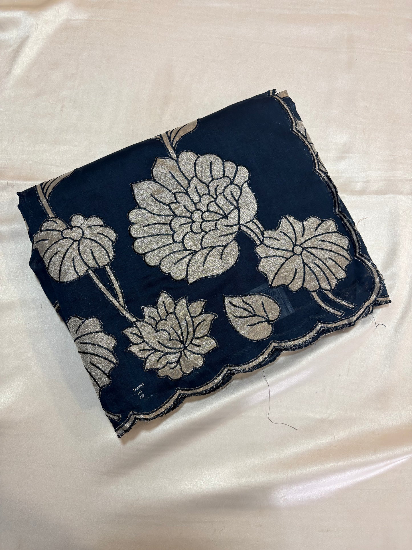 PREMIUM TUSSUR SILK SAREE WITH APPLIQUE WORK