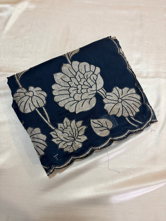 PREMIUM TUSSUR SILK SAREE WITH APPLIQUE WORK