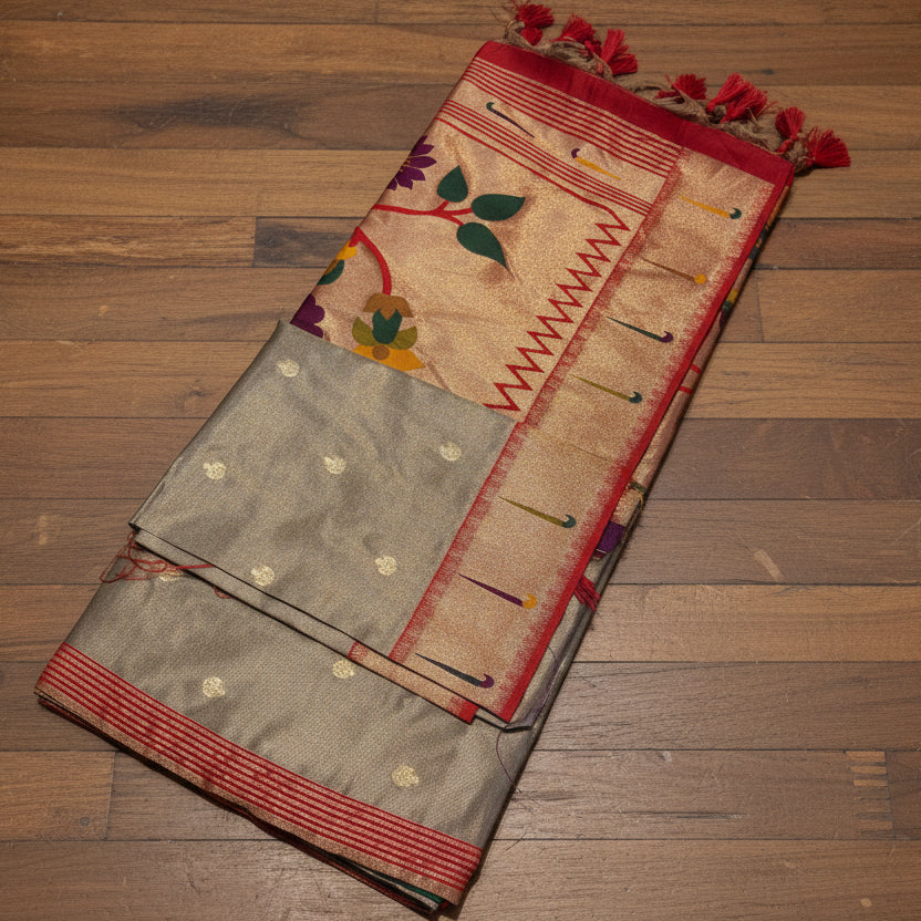 SEMI PAITHANI TISUE SILK SAREE