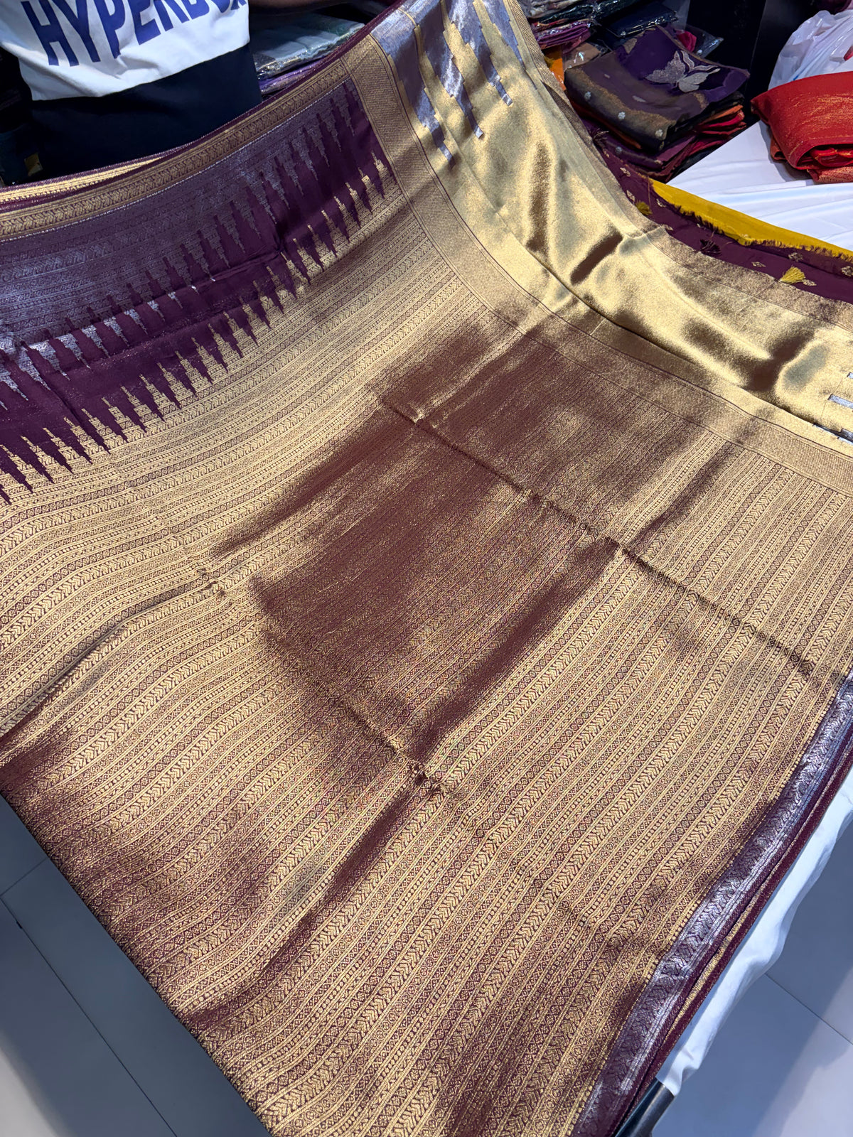 PREMIUM SOFT TEMPLE BROCADE SILK SAREE