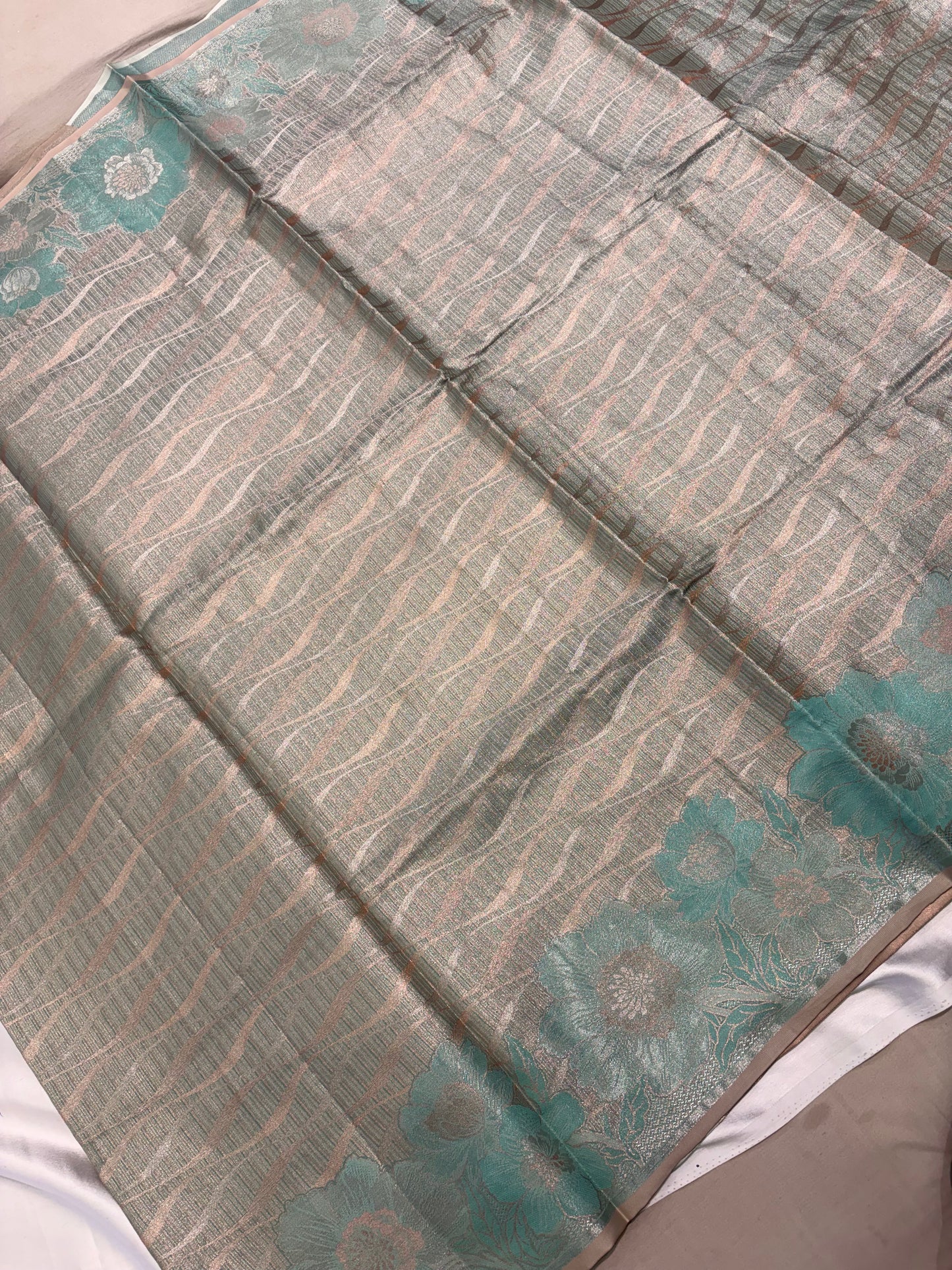 PREMIUM SEMI DESIGNER KACHI TISSUE SILK