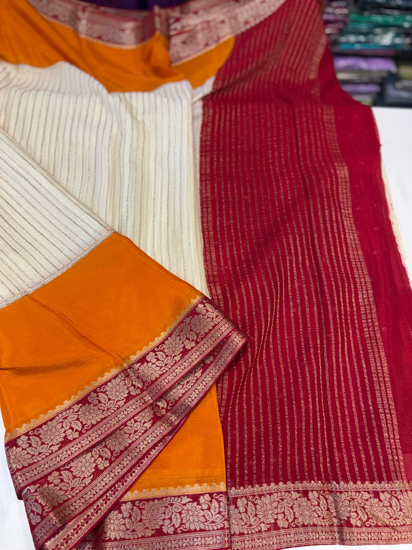 PREMIUM CHINON CREAPE SAREE