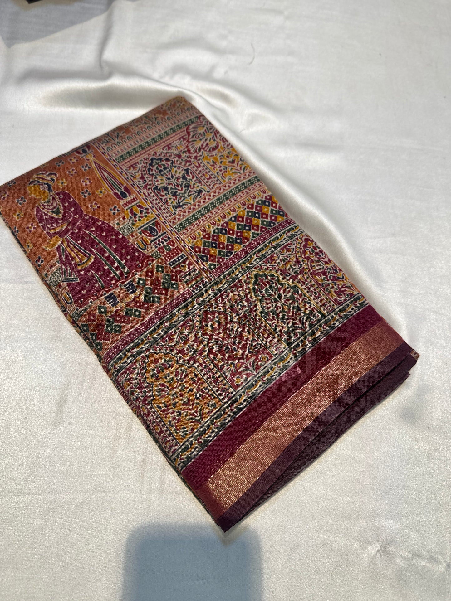 PRINTED PASHMEENA  COTTON SAREES SAREE