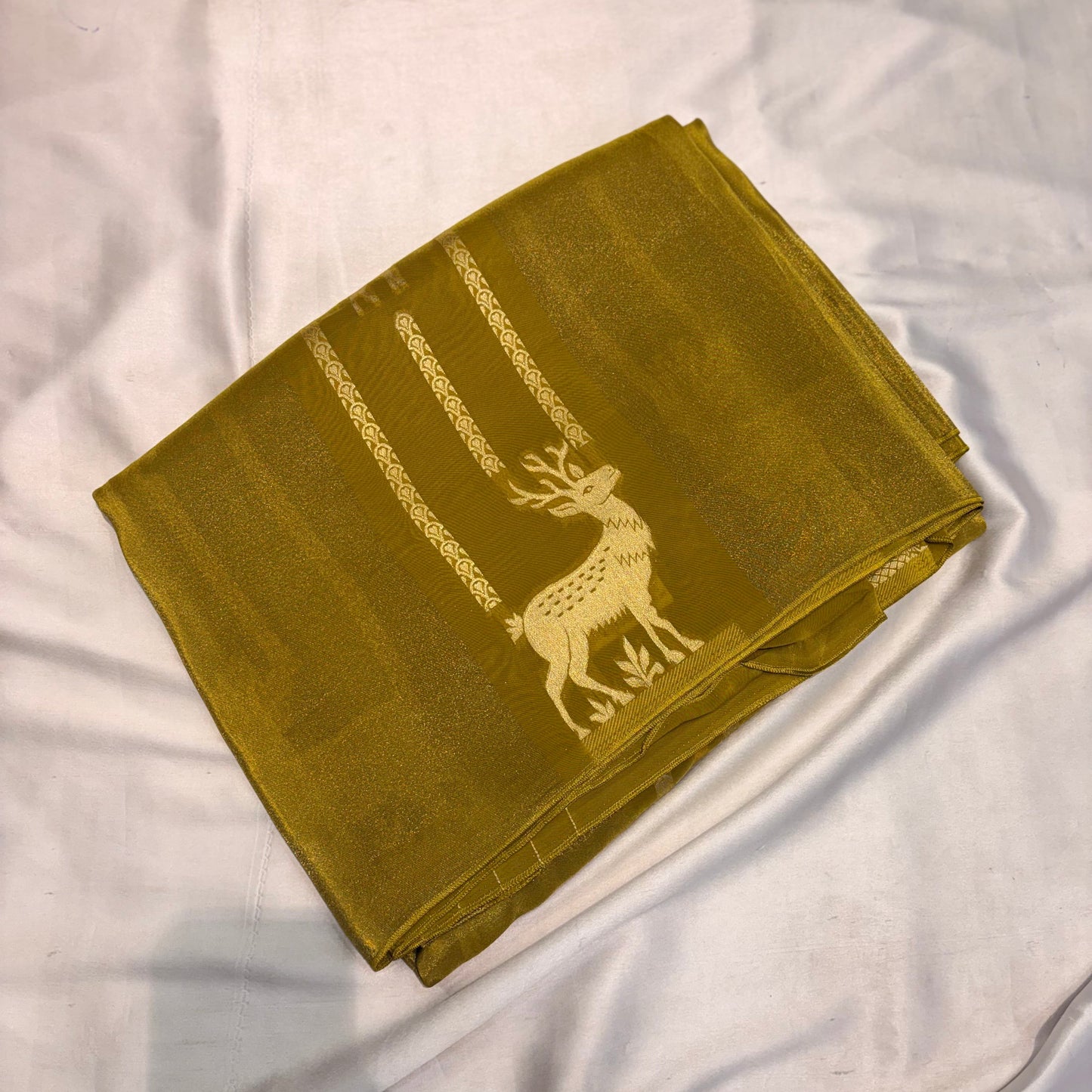 PURE CHINON CREAPE SAREE