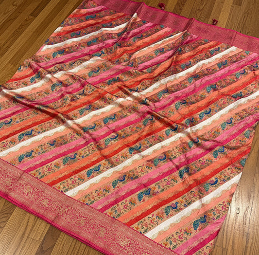 PREMIUM BANARASI PASHMEENA RANGKAT SAREE