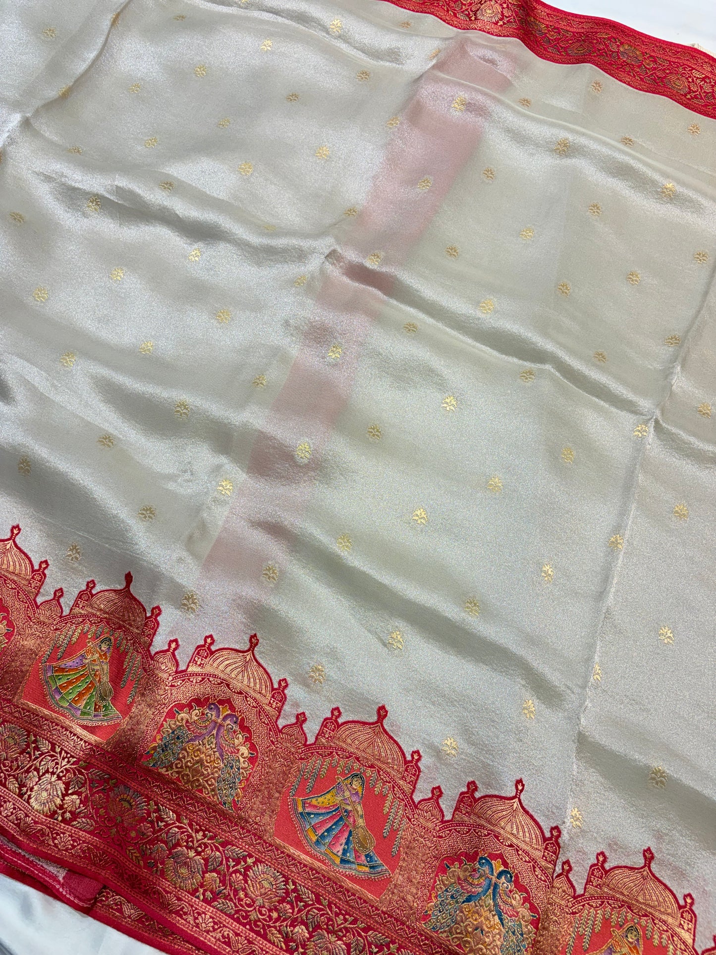 PURE GEORGETTE SAREE WITH PASHMEENA BORDER