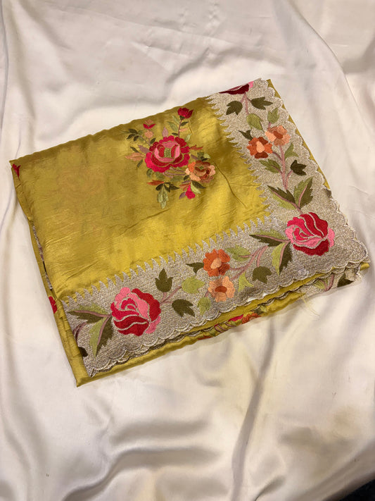SOFT TUSSUR SILK SAREE WITH ZARI WORK