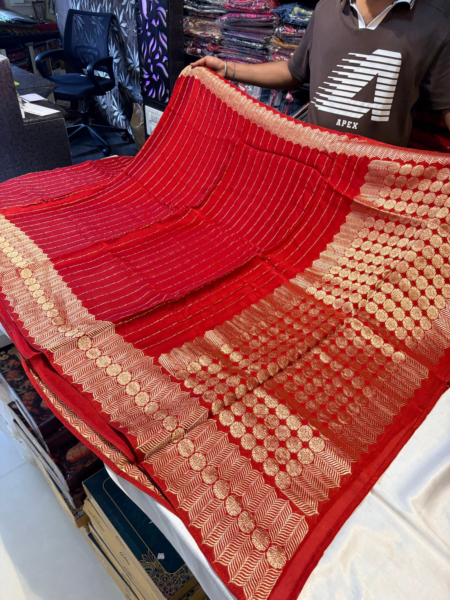 PURE BANARAS MASHRU CREAPE SILK SAREES