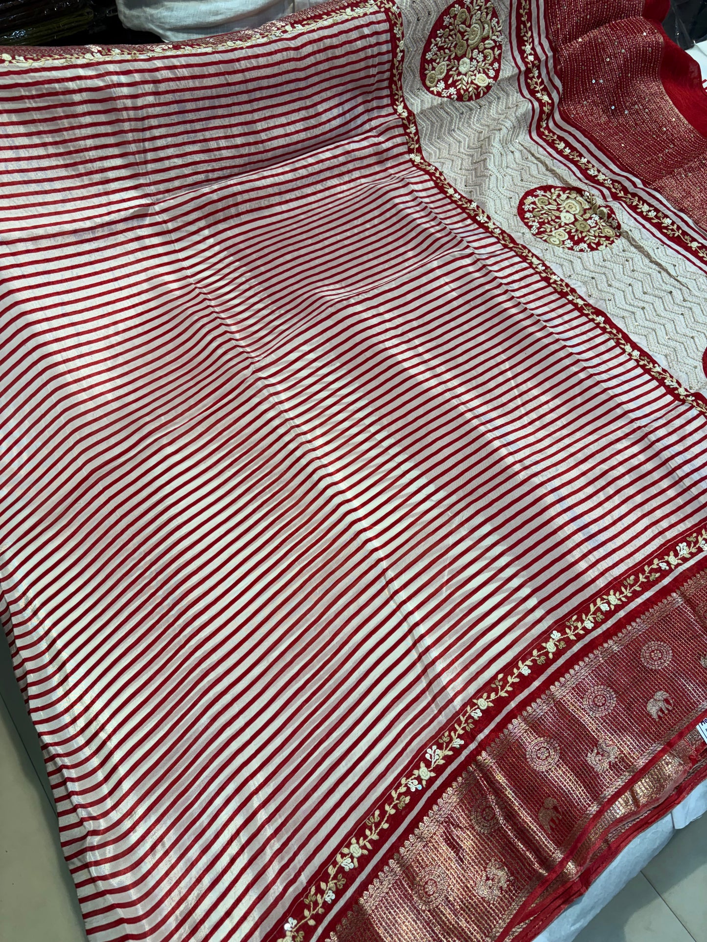 Premium Printed Creape Sarees with French knot work
