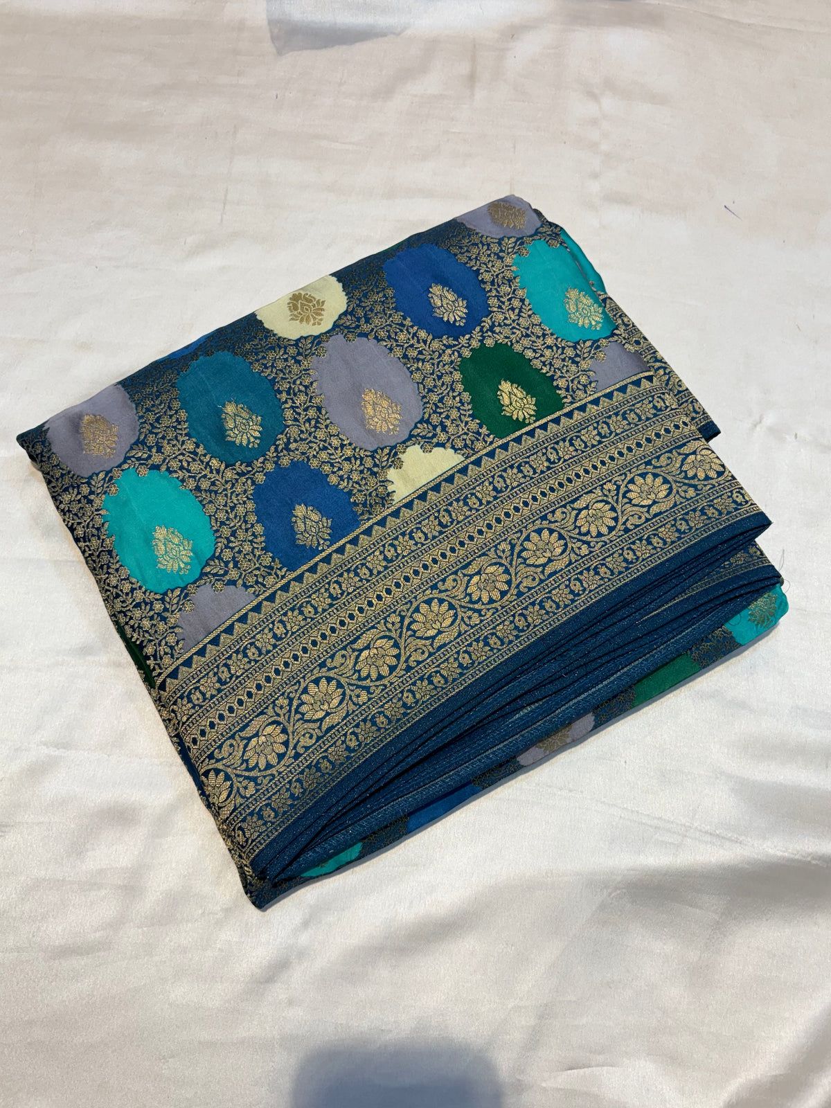 PURE PASHMEENA SILK SAREE IN RANGKAT PATTERN
