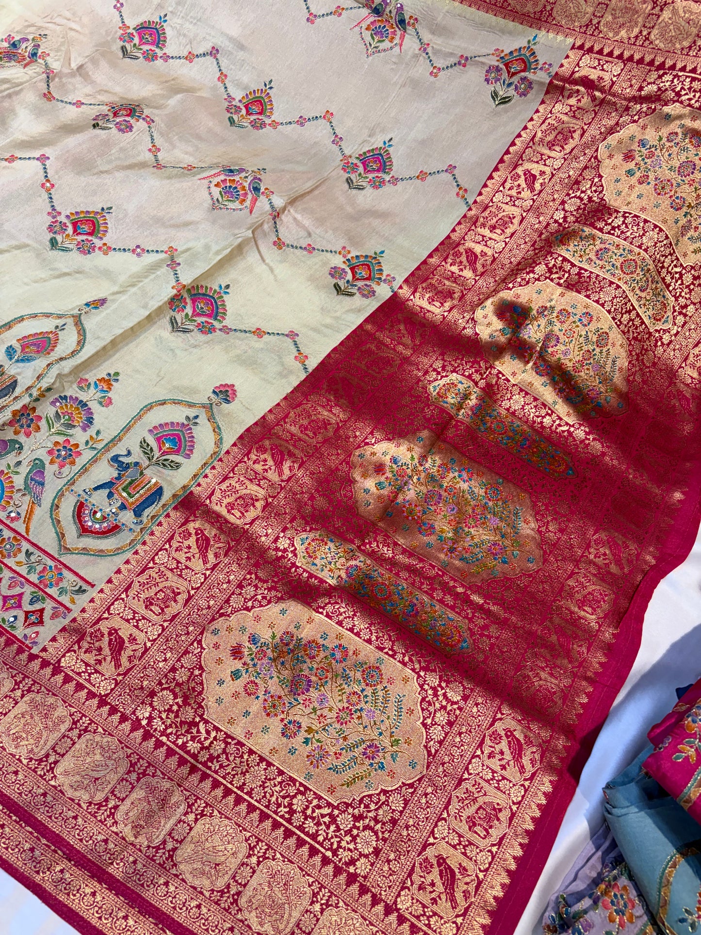 PURE PASHMINA SILK WITH KAATA WORK