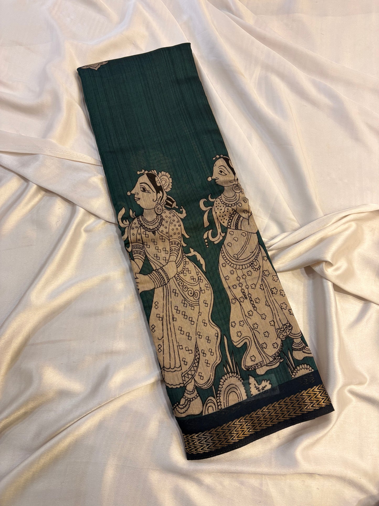 SOFT COTTON SAREE WITH KALAMKARI PRINT