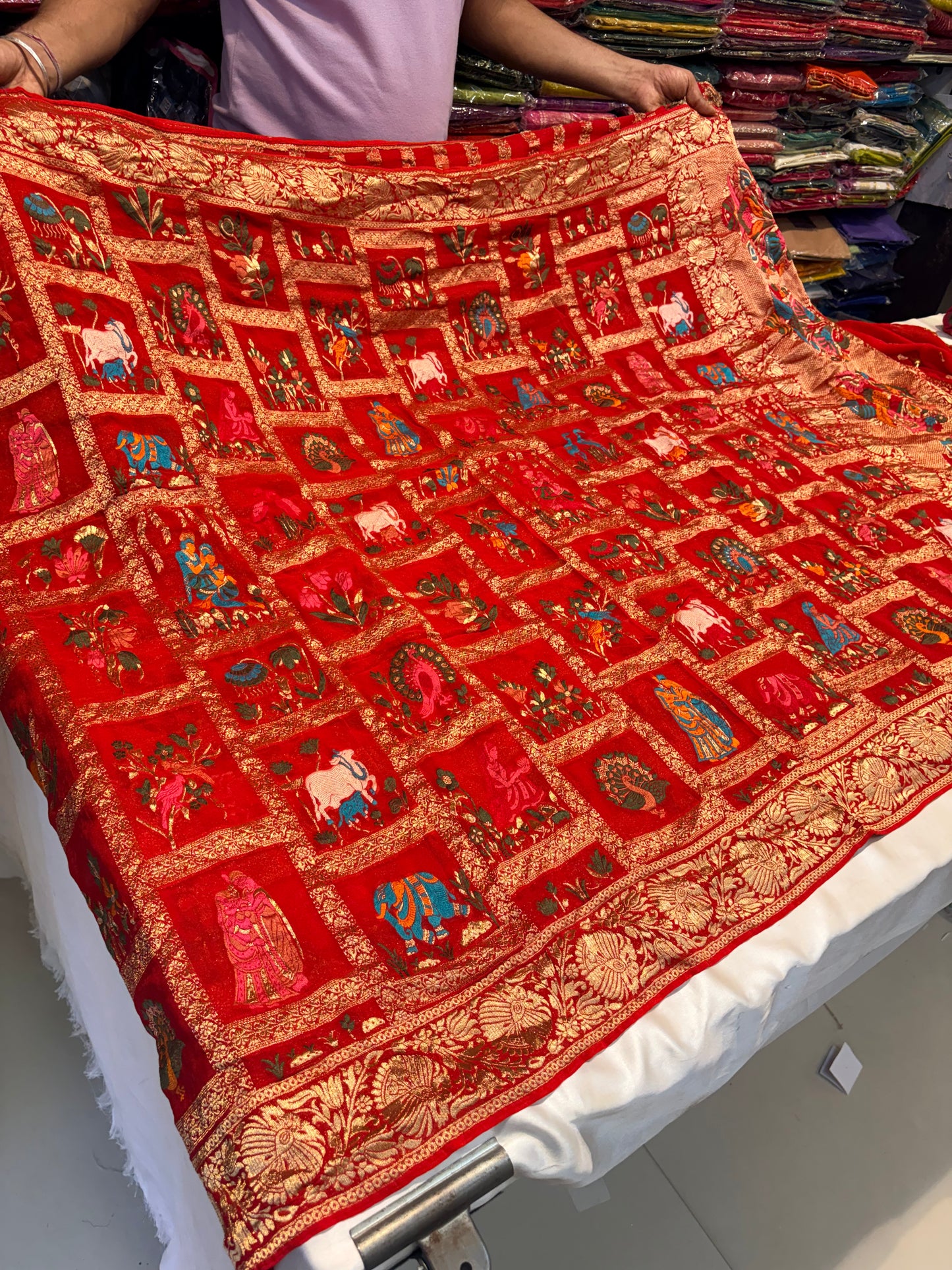 Pure Georgette Saree with Pichwai Weaving
