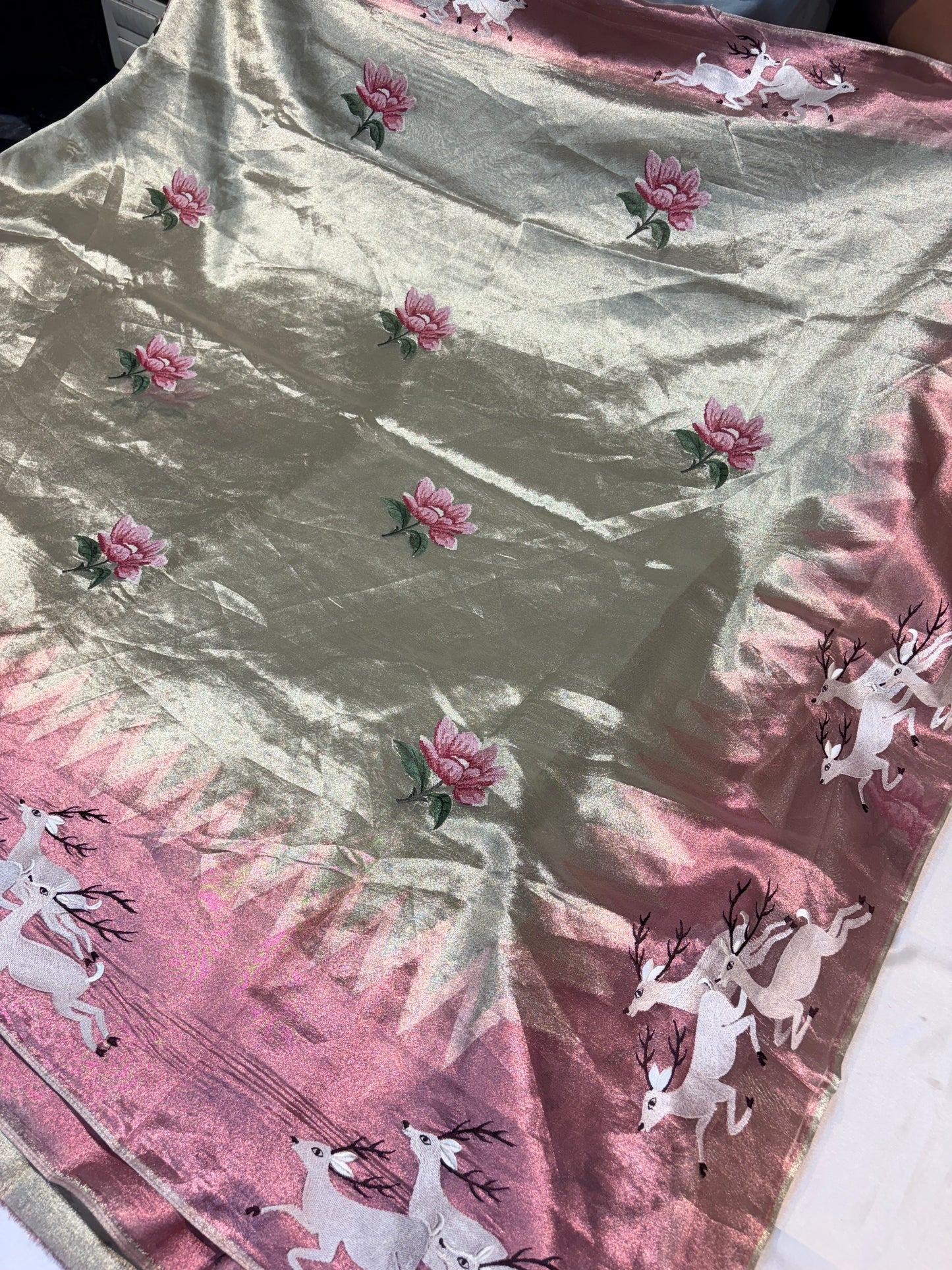 PURE SOFT TISSUE ORGANZA SAREE