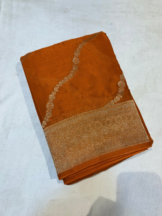 PREMIUM BANARAS  CREAPE SILK SAREES
