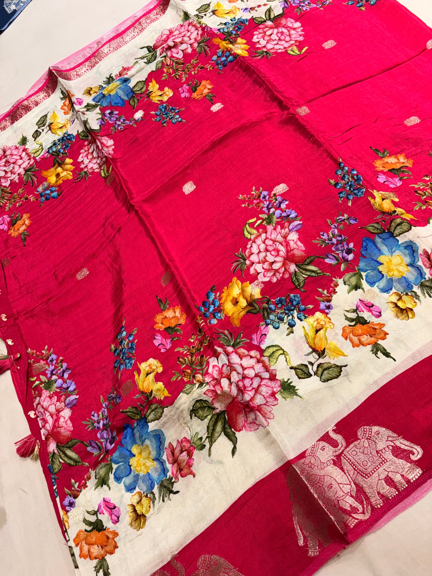 PREMIUM PRINTED MOUNGA SAREE