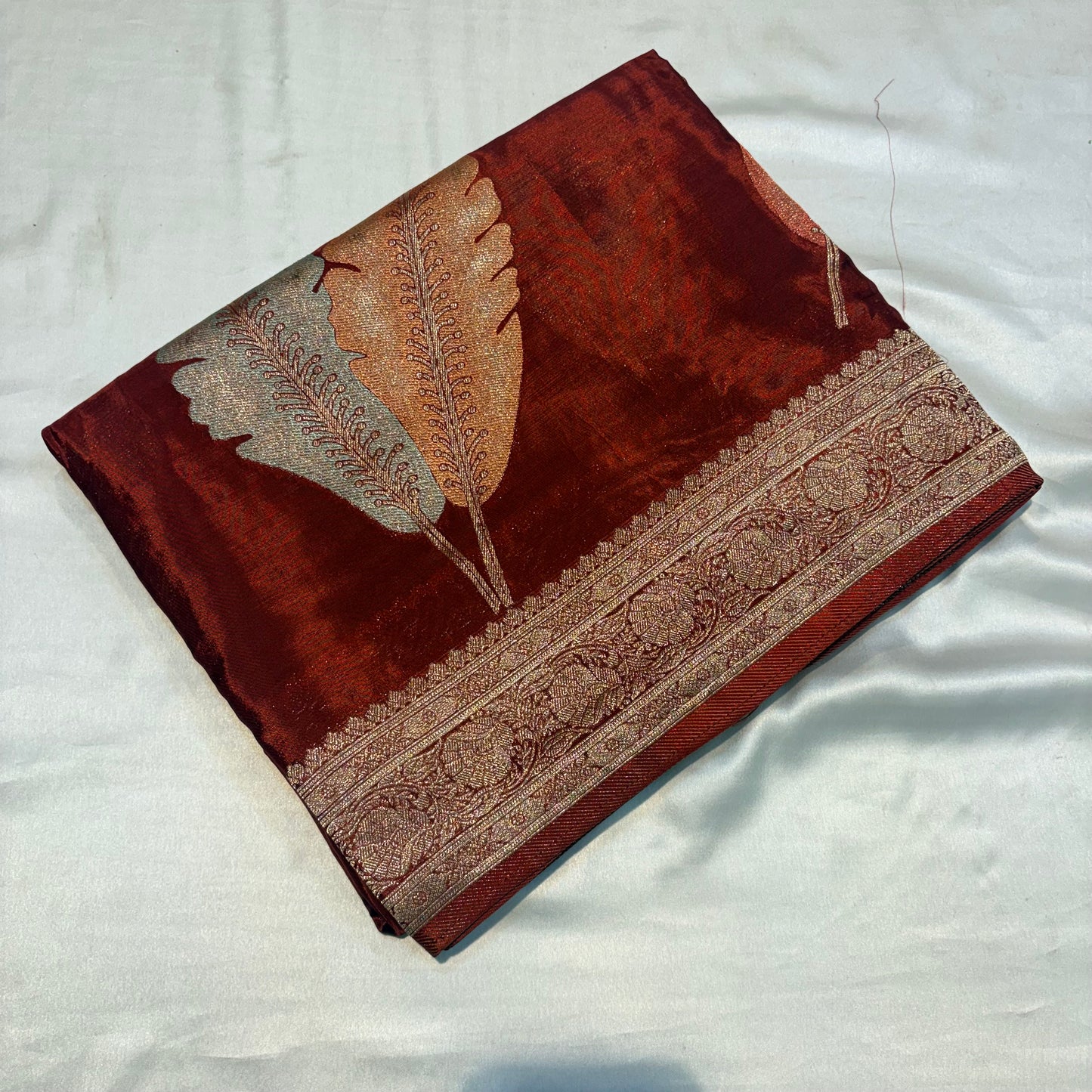 PREMIUM H.O CREAPE SILK SAREES(RUST)