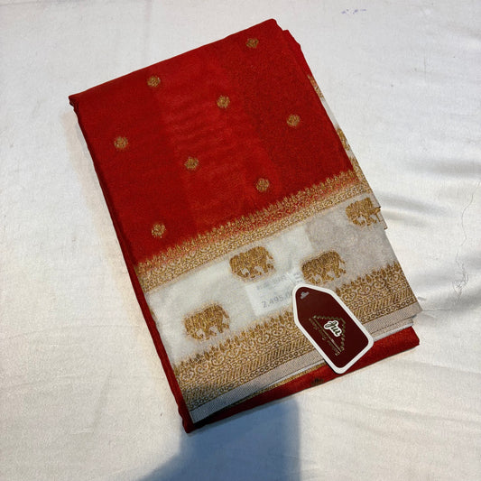 KHADDI GEORGETTE WITH ELEPHANT BUTTA BORDER
2280/-