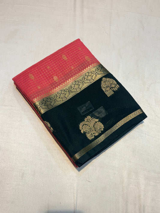 PREMIUM SEMI MYSORE SILK CREAPE SAREE