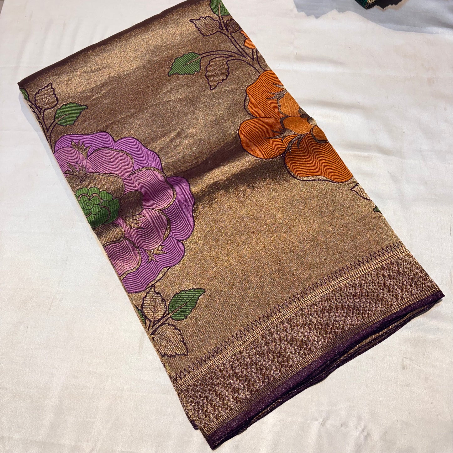 DESIGNER MOUNGA CREAPE  SAREE