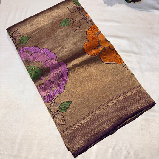 DESIGNER MOUNGA CREAPE  SAREE