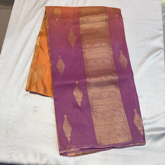 Mounga silk saree in dual shade