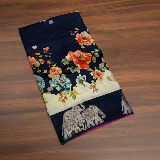 PREMIUM PRINTED MOUNGA SAREE