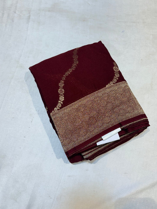 PREMIUM BANARAS  CREAPE SILK SAREES