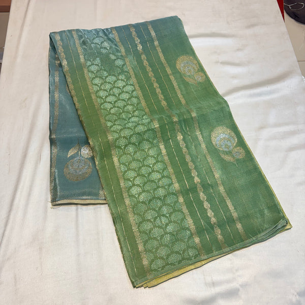 PREMIUM  CHINON CREAPE SAREE IN AMBREE SHADES