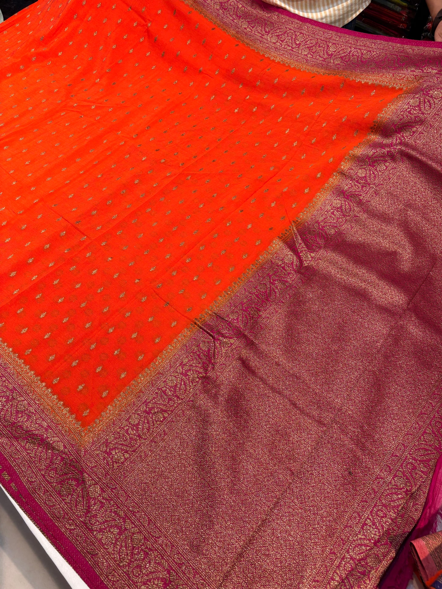 PREMIUM BANARAS KHADDI GEORGETTE SAREE