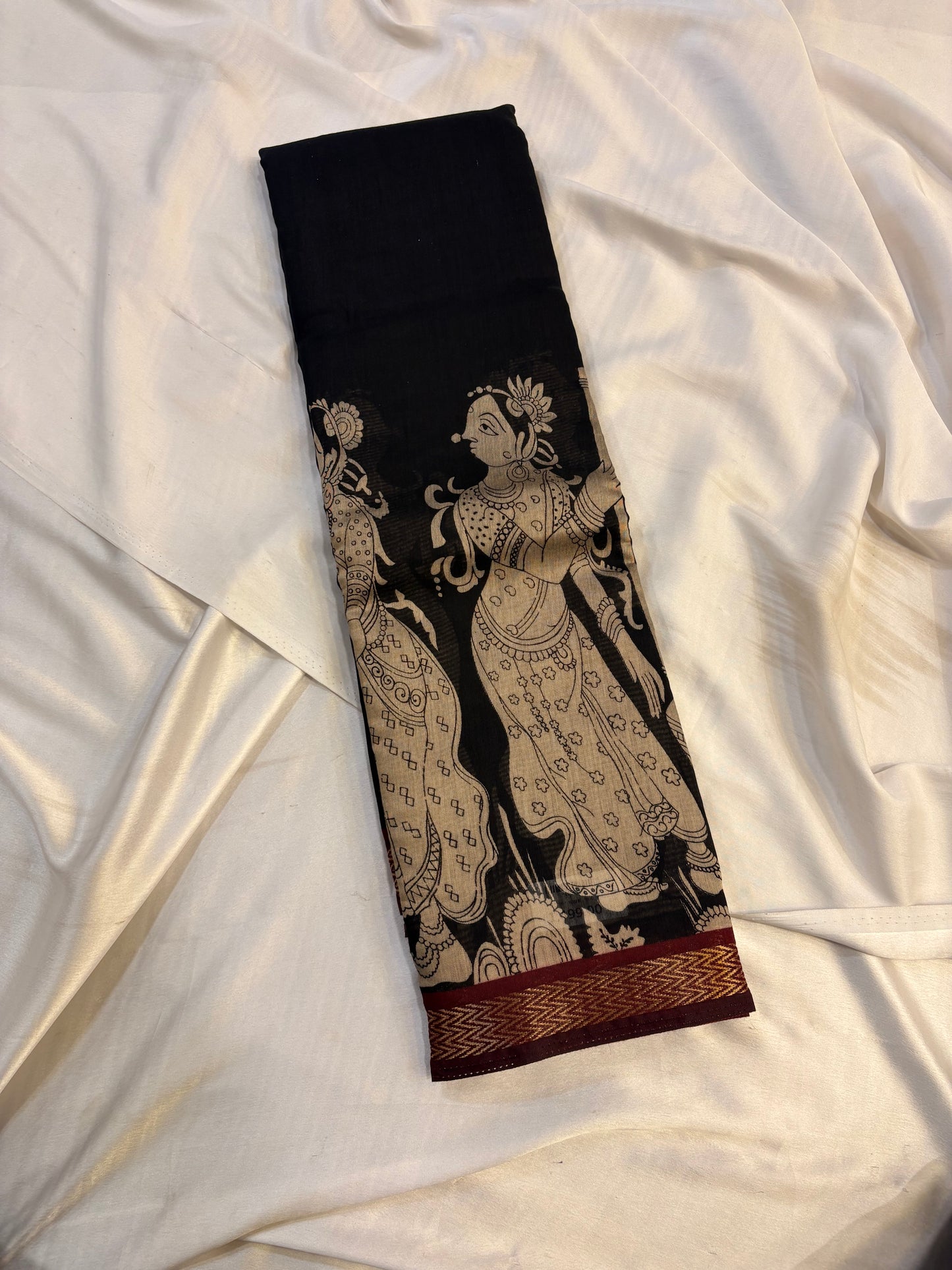 SOFT COTTON SAREE WITH KALAMKARI PRINT