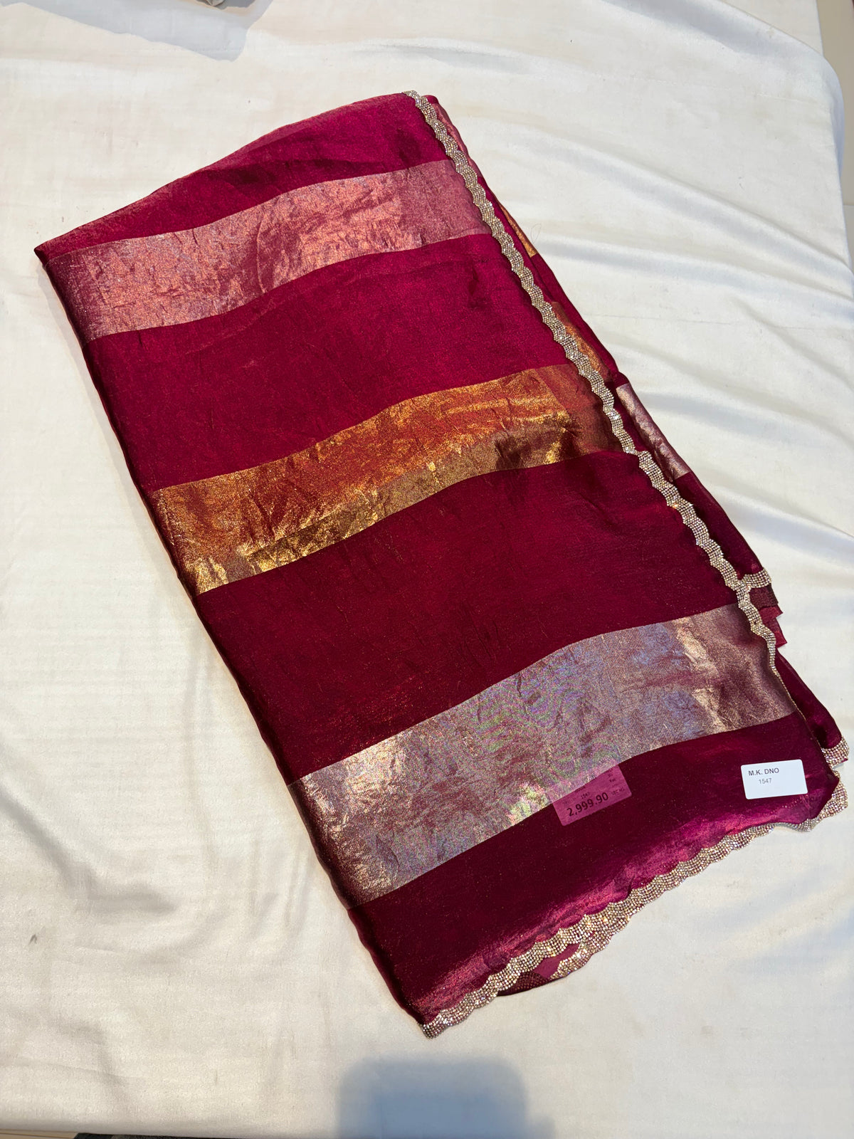 FANCY CHIFFON SAREE WITH BORDER WORK