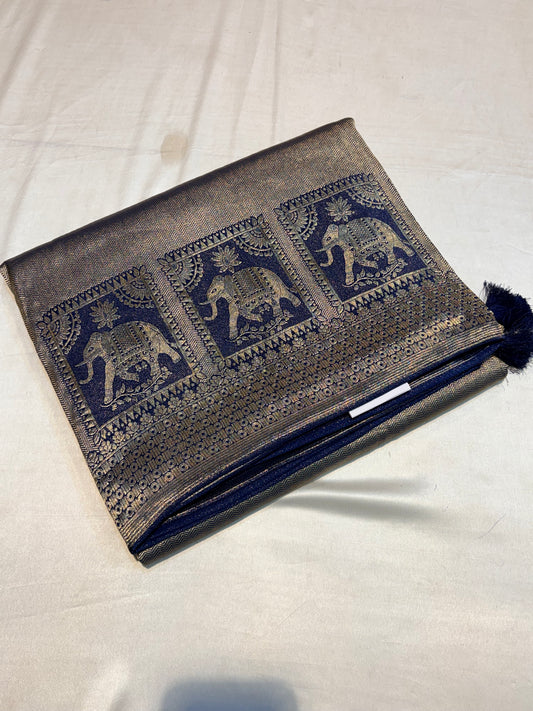 PREMIUM SOFT BROCADE MOUNGA SILK SAREE