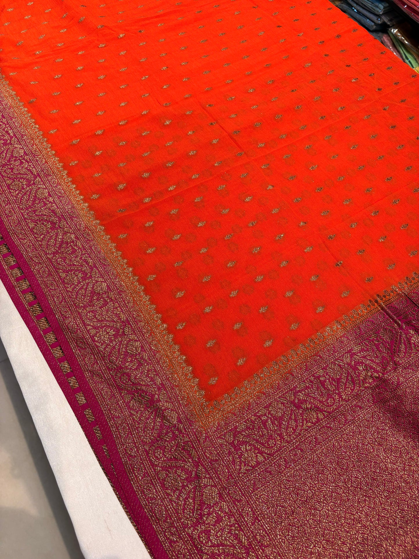 PREMIUM BANARAS KHADDI GEORGETTE SAREE