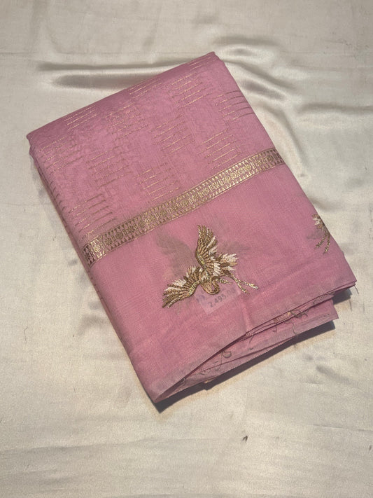 PREMIUM SOFT COTTON SILK SAREE WITH EMBROIDERY WORK