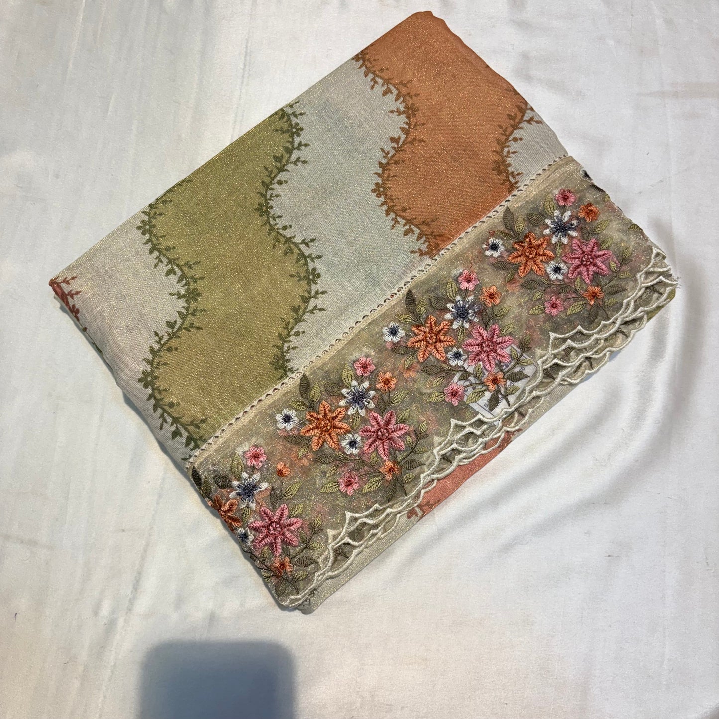 RANGKAT LENIEN COTTON SAREES WITH CUT WORK