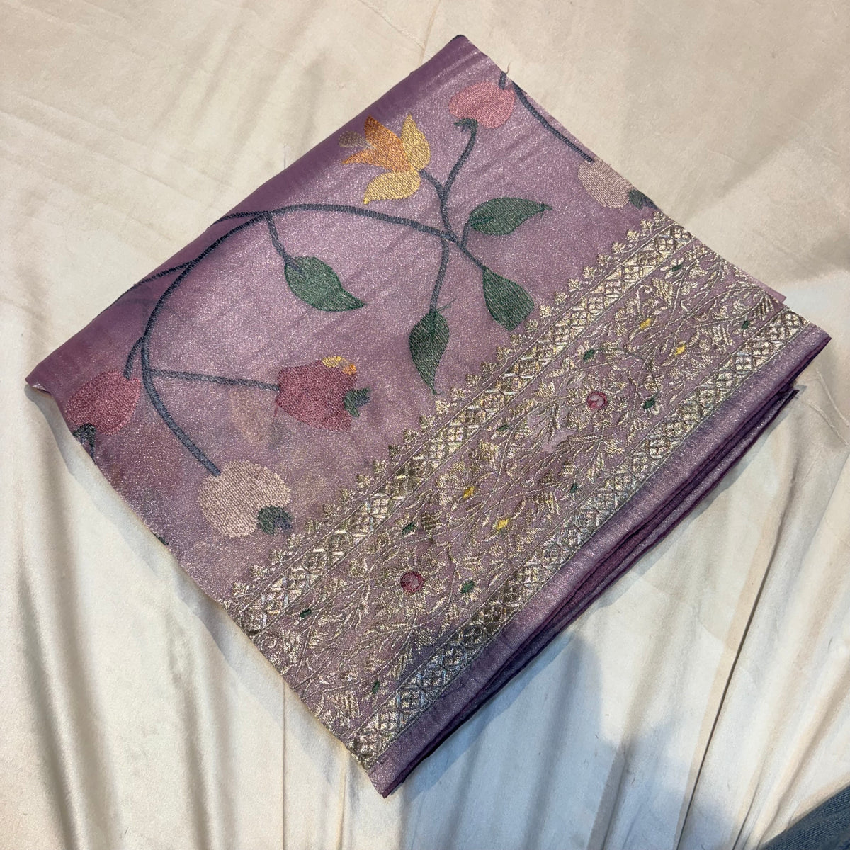 PREMIUM SOFT TISSUE SAREE WITH EMBROIDERY WORK