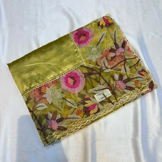 FANCY SAREE WITH THREAD WORK BORDER
