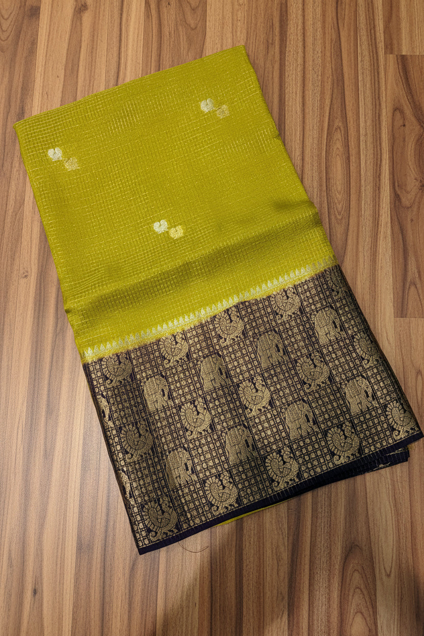 PREMIUM CHECKS VISCOSE SILK SAREE