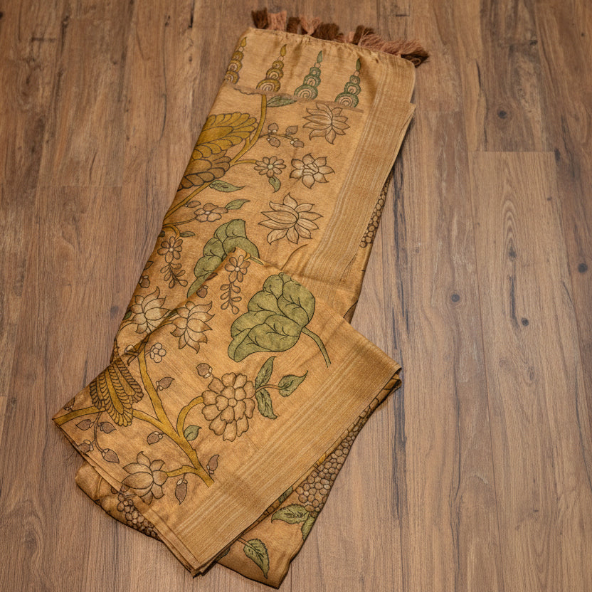 DAILY COTTONWEAR SAREE WITH KALAMKARI PRINT