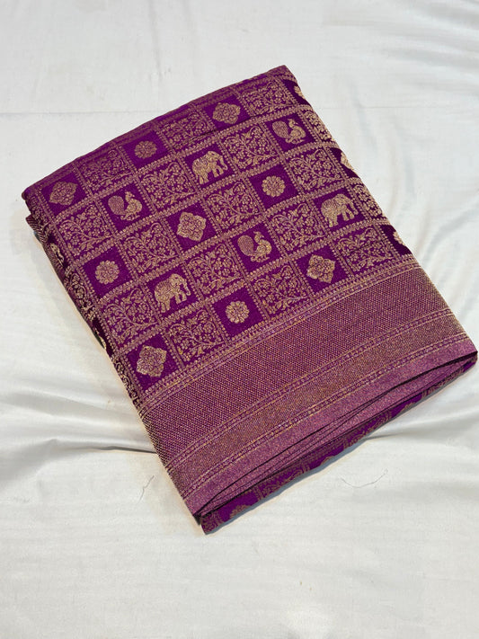 PREMIUM BROCADE BANARAS GEORGETTE SAREES