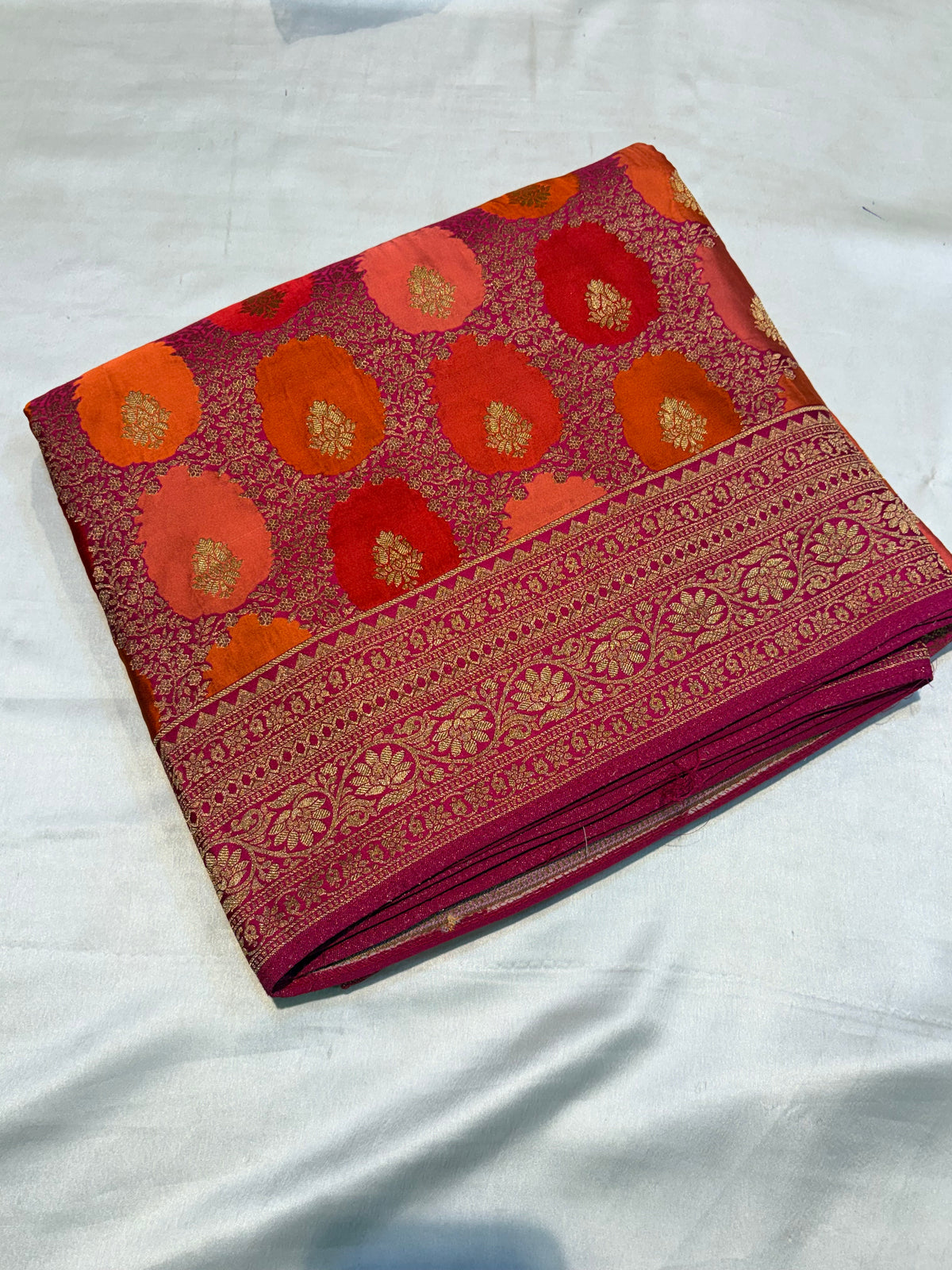 PURE PASHMEENA SILK SAREE IN RANGKAT PATTERN