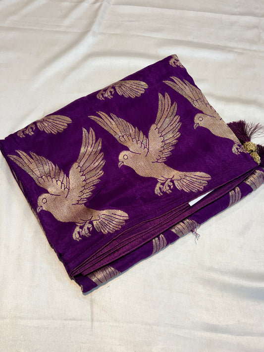 PREMIUM VISCOSE CREAPE SILK SAREE