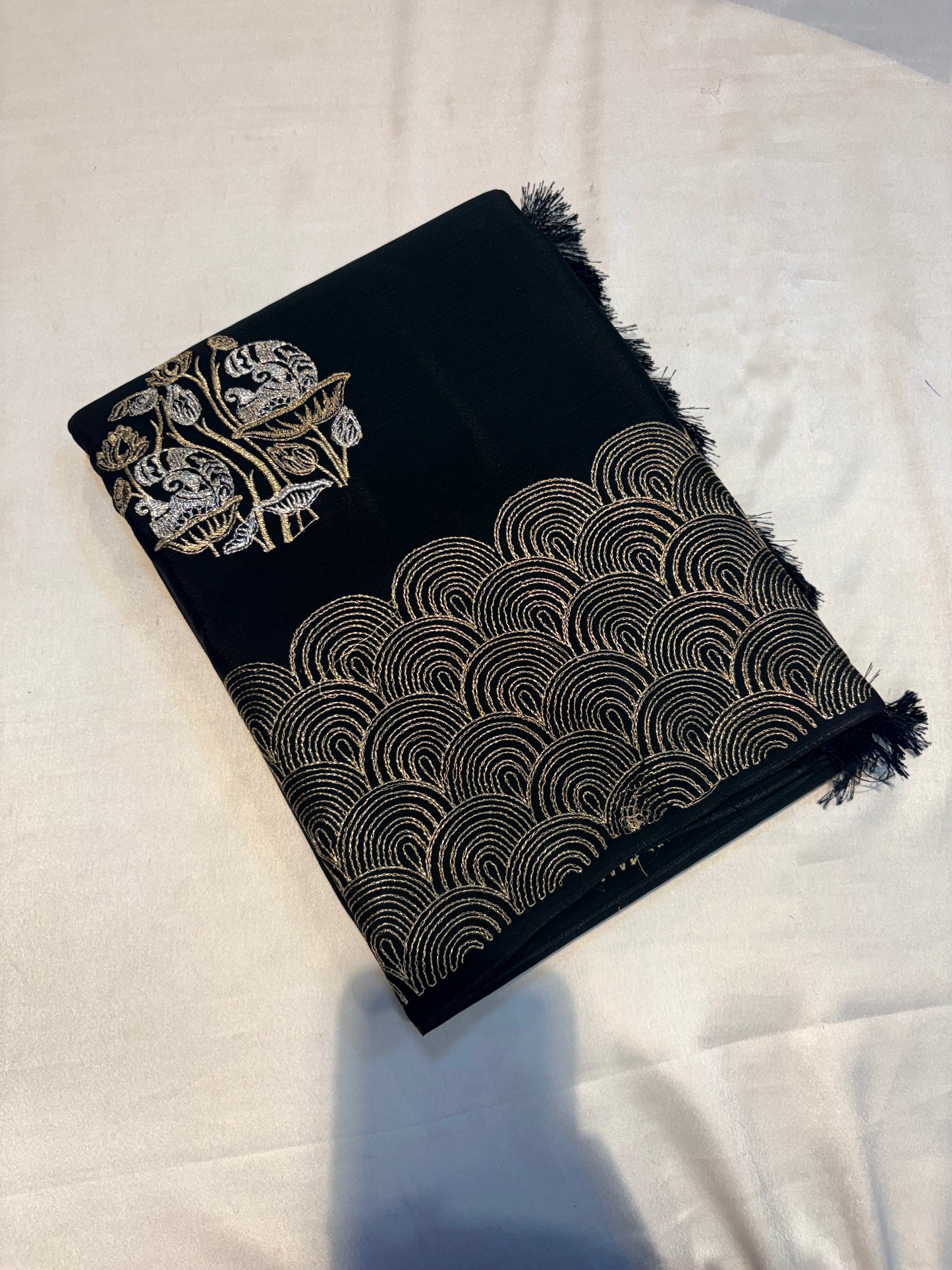 PREMIUM CHINON CREAPE WITH EMBROIDERY WORK