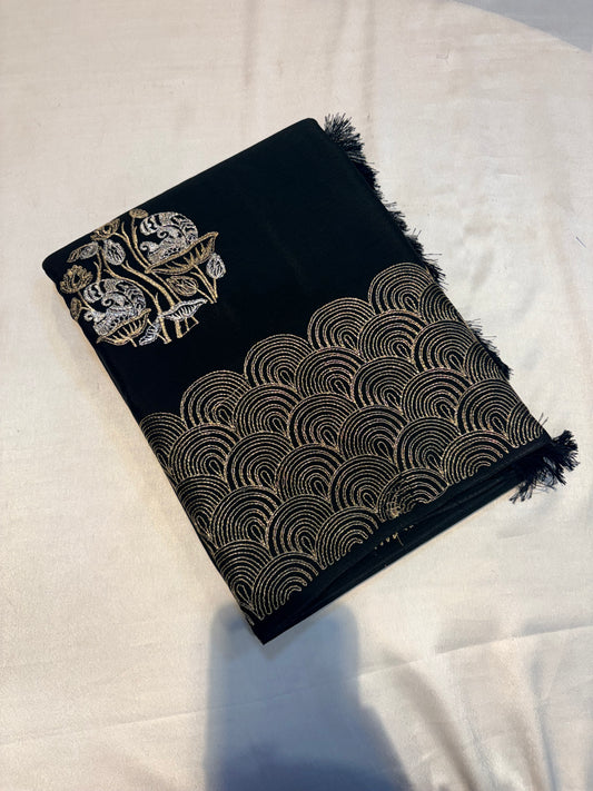 PREMIUM CHINON CREAPE WITH EMBROIDERY WORK