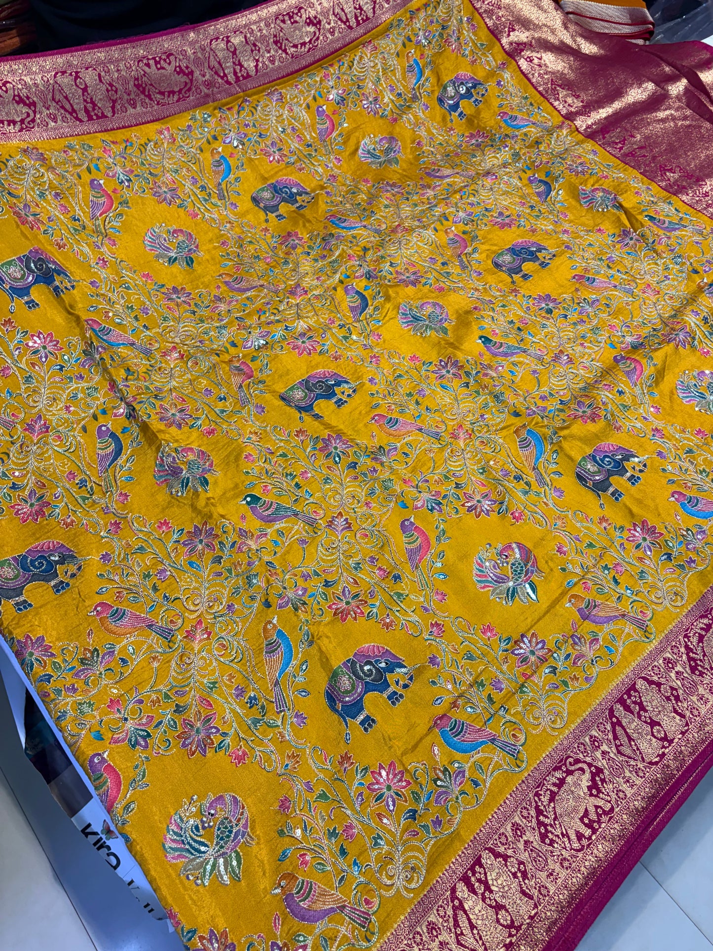 PURE PASHMINA SILK WITH KAATA WORK