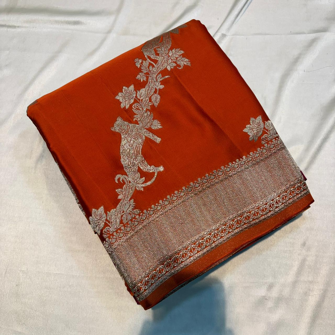 PURE MUSHRU CREAPE SAREES