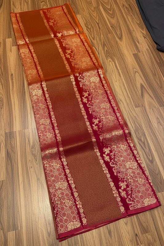 PREMIUM RAW CHINON CREAPE SAREE