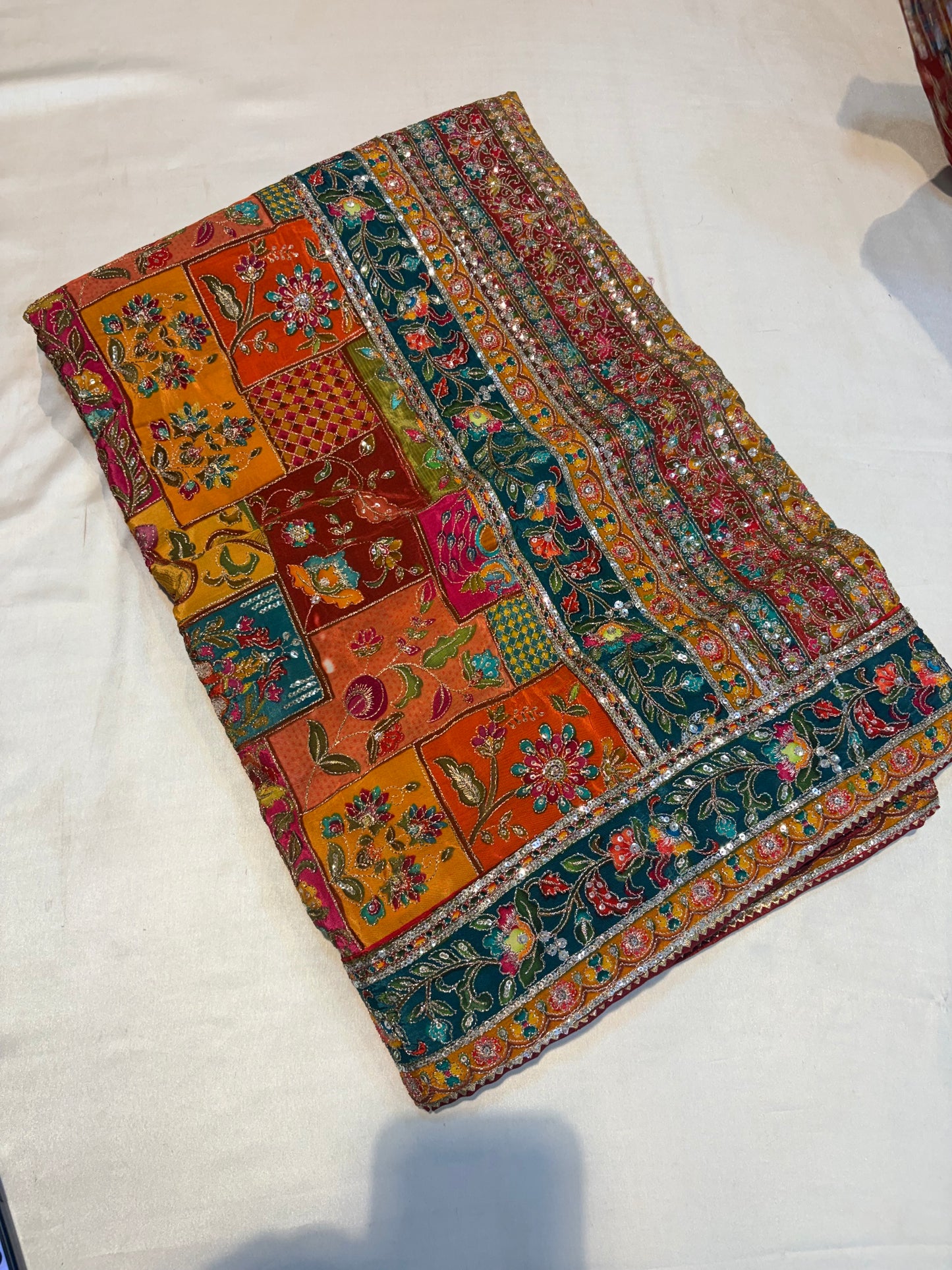 PURE PASHMEENA WITH WORK & READY BLOUSE